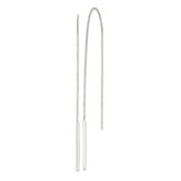 Sterling Silver Polished Bar Threader Earrings