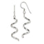 Sterling Silver Polished Fancy Twisted Spiral Dangle Earrings