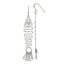 Fancy Geometric Fish Dangle Earrings in Sterling Silver - Sophia Jewelers