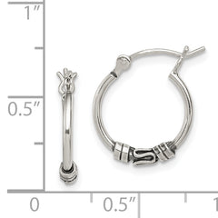 Sterling Silver Round Antiqued Fancy Earrings