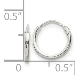 Sterling Silver 1.3mm Hoop Earrings