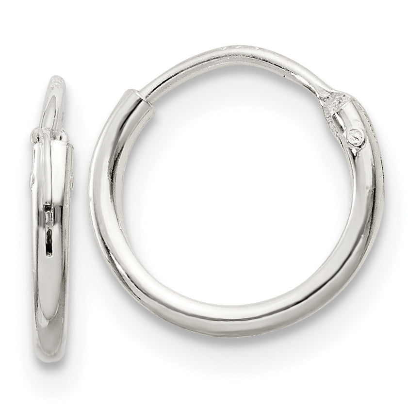Sterling Silver 1.3mm Hoop Earrings