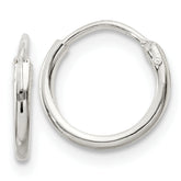 Sterling Silver 1.3mm Hoop Earrings