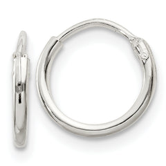 Sterling Silver 1.3mm Hoop Earrings