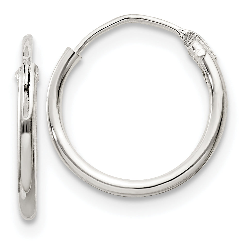 Sterling Silver 1.3mm Hoop Earrings