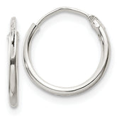 Sterling Silver 1.3mm Hoop Earrings