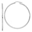 Sterling Silver Rhodium-plated 2mm Polished/Satin Diamond-cut Hoop Earrings