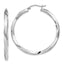 3x40mmTwisted Hoop Earrings in Sterling Silver, 40mm - Sophia Jewelers