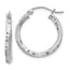 Twisted Hoop Earrings in Sterling Silver, 20mm Satin & Diamond-Cut - Sophia Jewelers
