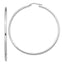 Sterling Silver Rhodium-plated 2x60mm Square Tube Hoop Earrings