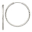Sterling Silver Diamond-Cut 2.5x35mm Endless Hoop Earrings - Sophia Jewelers