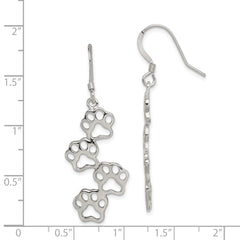 Sterling Silver Paw Prints Earrings