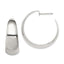 Fancy J-Hoop Stud Earrings in Sterling Silver, 35mm - Sophia Jewelers