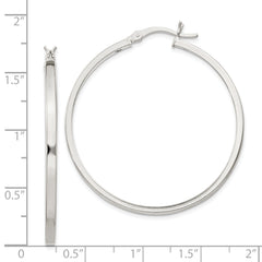 Sterling Silver 2.5x40mm Polished Hoop Earrings