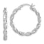 Twisted Hoop Earrings in Sterling Silver, 3.5x30mm - Sophia Jewelers