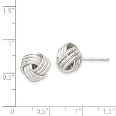 Sterling Silver Twisted Knot Post Earrings