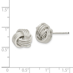 Sterling Silver Polished Knot Post Earrings