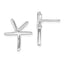 Sterling Silver Rhodium-plated Starfish Post Earrings