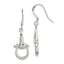 Sterling Silver Polished Stirrup Dangle Earrings - Sophia Jewelers