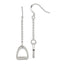 Horse Stirrup Dangle Earrings in Sterling Silver - Sophia Jewelers