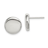Sterling Silver Polished Button Post Earrings