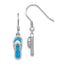 Blue Inlay Opal Sandal Dangle Earrings in Sterling Silver - Sophia Jewelers