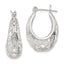 Sterling Silver Polished Filigree Oval Hoop Earrings, 24mm - Sophia Jewelers