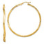 Sterling Silver Gold-plated Diamond Cut 2mm Wavy Hoop Earrings
