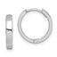 Sterling Silver Rhodium Polished Hinged Hoop Earrings