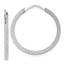Sterling Silver Rhodium-plated Laser Cut 2mm Endless Hoop Earrings
