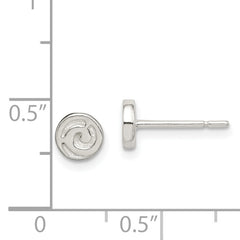 Sterling Silver Swirl Post Earrings