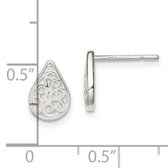 Sterling Silver Filigree Post Earrings