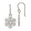 Crystal Snowflake Shepherd Hook Dangle Earrings in Sterling Silver - Sophia Jewelers