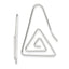 Sterling Silver Rhodium-plated Hook Triangle Earrings