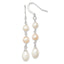 Pink & White Freshwater Pearl Dangle Earrings in Sterling Silver - Sophia Jewelers