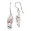 Crystal Multi-Color/White Flip Flop Dangle Earrings in Sterling Silver - Sophia Jewelers