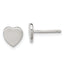 Sterling Silver Rhodium-plated Polished Heart Children's Post Earrings