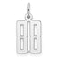 Sterling Silver/Rhodium-plated Elongated Number 88 Charm