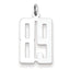 Sterling Silver/Rhodium-plated Elongated Number 89 Charm