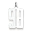 Sterling Silver/Rhodium-plated Elongated Number 98 Charm