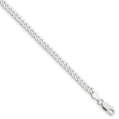 Sterling Silver 4mm Beveled Curb Chain