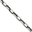 Sterling Silver 8mm Antiqued Oval Link Bracelet