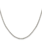Sterling Silver 2.75mm Flat Link Cable Chain