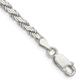 Sterling Silver 3.1mm Flat Rope Chain