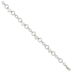 Sterling Silver Heart Bracelet