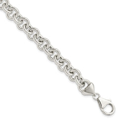 Sterling Silver Polished Fancy Link Bracelet