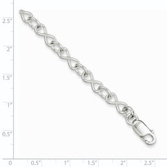 Sterling Silver Polished Fancy Link Bracelet