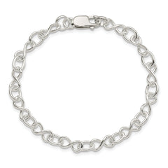Sterling Silver Polished Fancy Link Bracelet