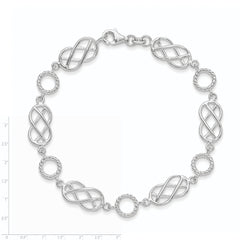 Sterling Silver Pretzel Circle Bracelet