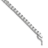 Sterling Shimmer Sterling Silver Rhodium-plated 7 inch 54 Stone CZ Bracelet